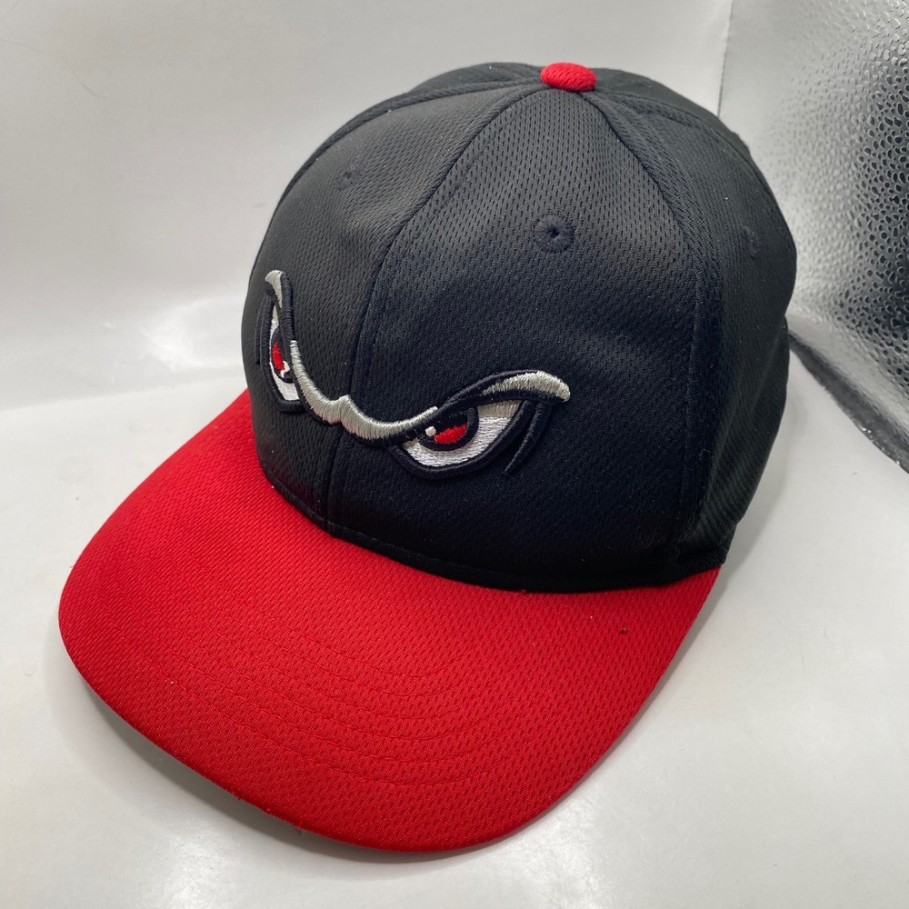 Lake Elsinore Storm OC Sports MiLB Hat Youth Black Red Mesh Baseball Cap Eye